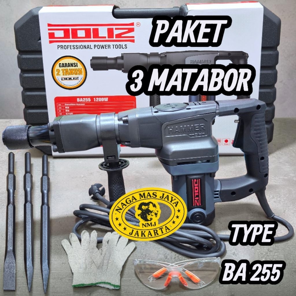 MESIN BOBOK BETON DOLIZ BA255 DEMOLITION HAMMER DOLIZ BA 255 DOLIZ BA-255 MESIN BOBOK BETON 5KG