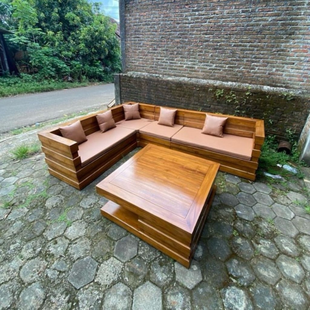sofa sudut box kayu jati set sofa sudut minimalis sofa sudut model box