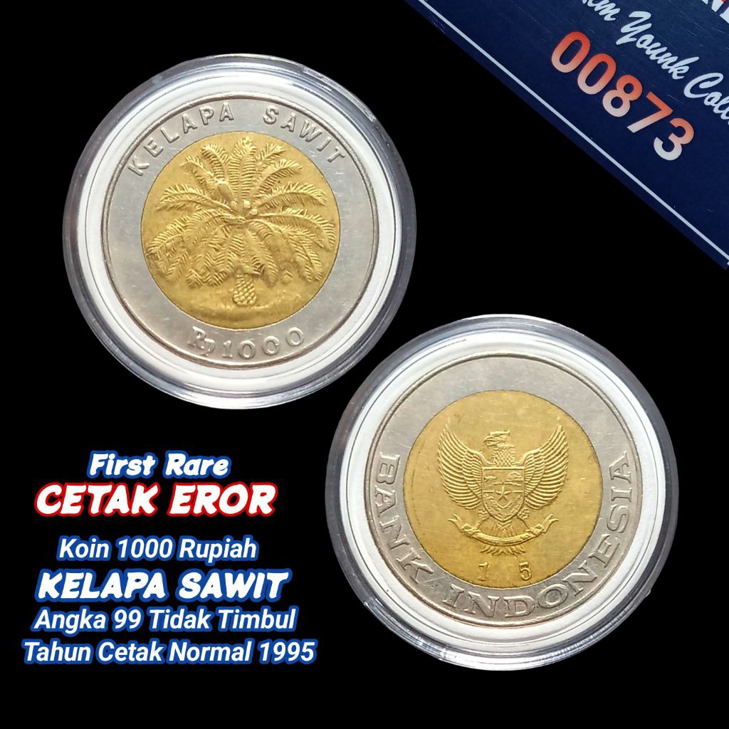 UKA095Coin 1000 Rupiah Bimetal First Rare Thn 99 Tidak Timbul