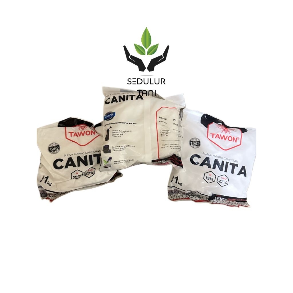 CANITA 1Kg cap Tawon pupuk makro mengandung kalsium nitrat Ca26% dan nitrogen 15.5%