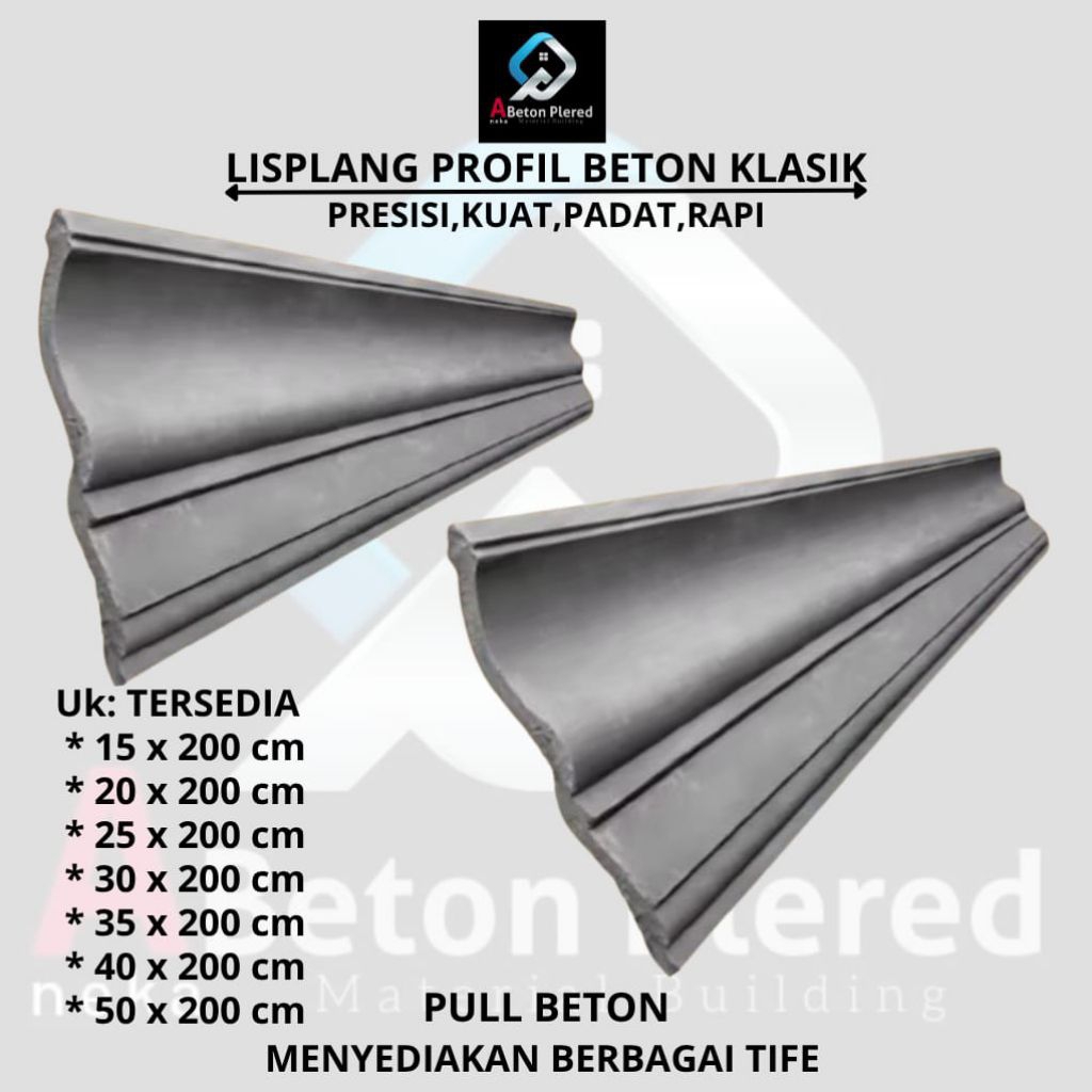 LISPLANG FROFIL BETON,LIS PROFIL BETON MINIMALIS,LIS BETON MINIMALIS,List plang profil beton klasik