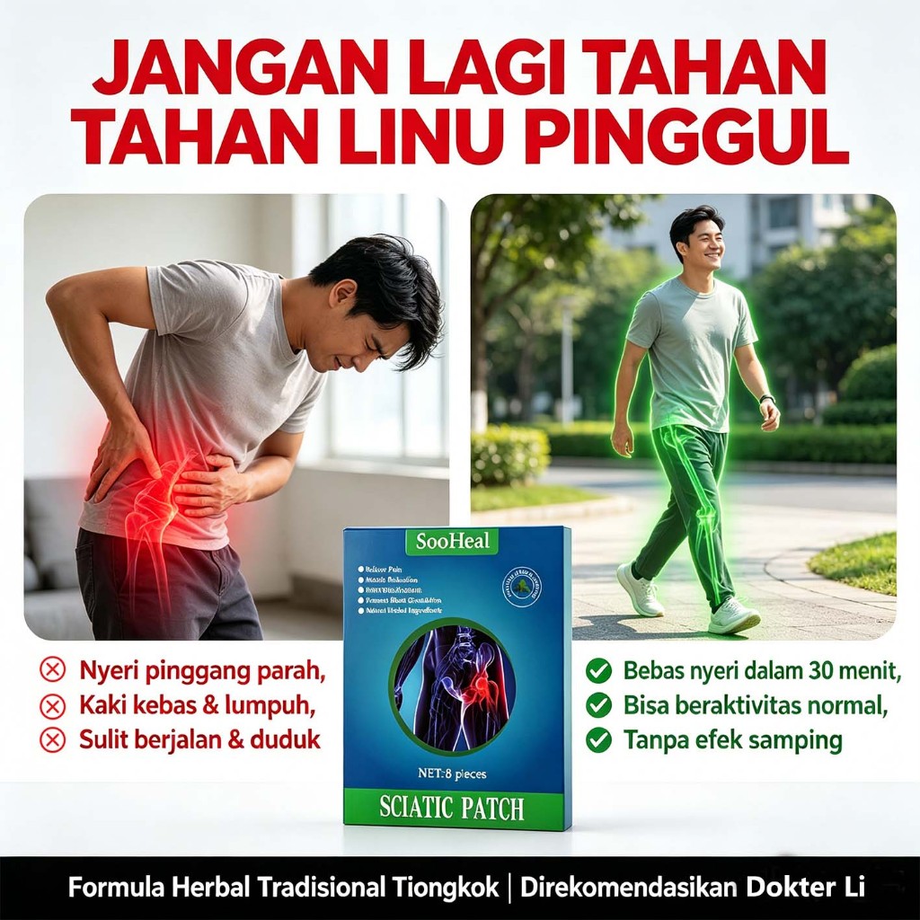 Koyo Saraf Siatik SOOHEAL | Meredakan Nyeri Pinggang Linu Panggul Kaki Kebas Duduk Lama Herbal Tiong