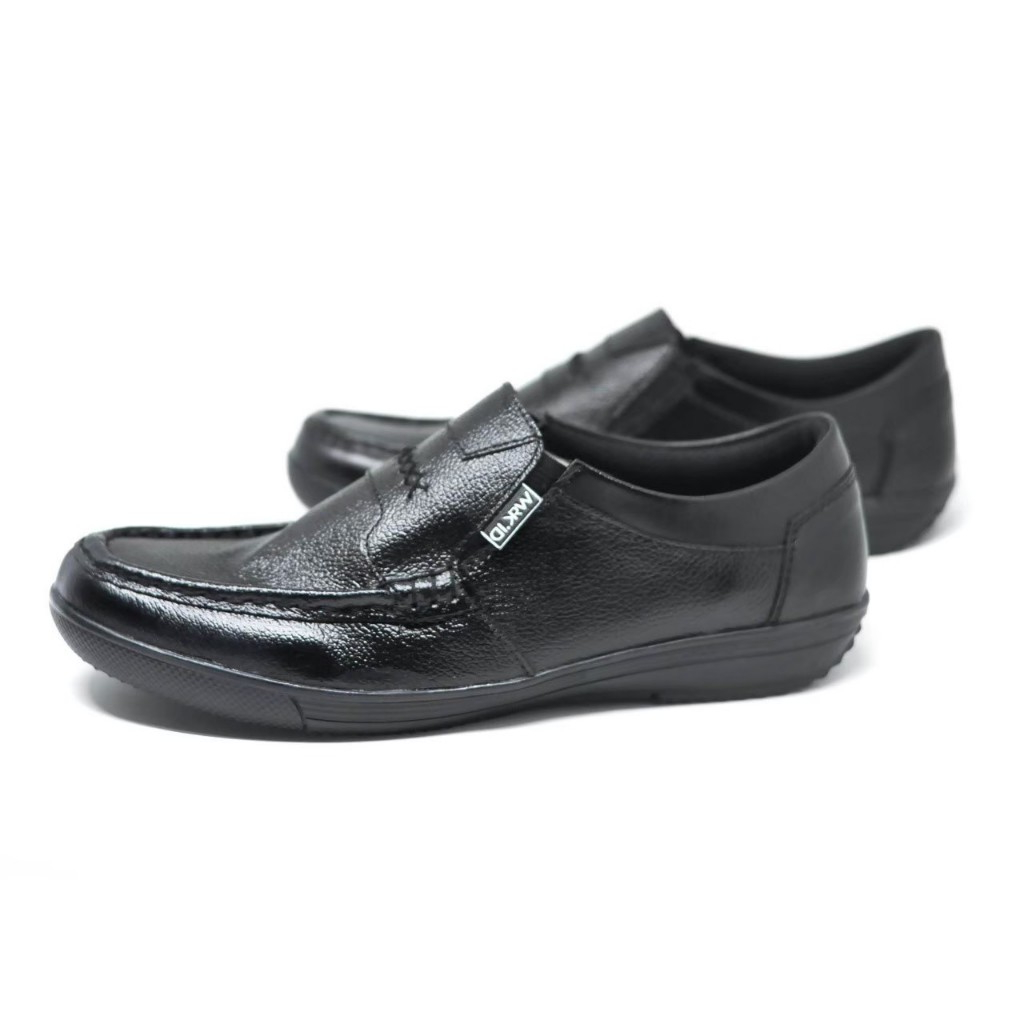 Sepatu Kerja Pria Slop Pansus Bahan Kulit Asli Semi Formal Nyaman Keren Santai ©