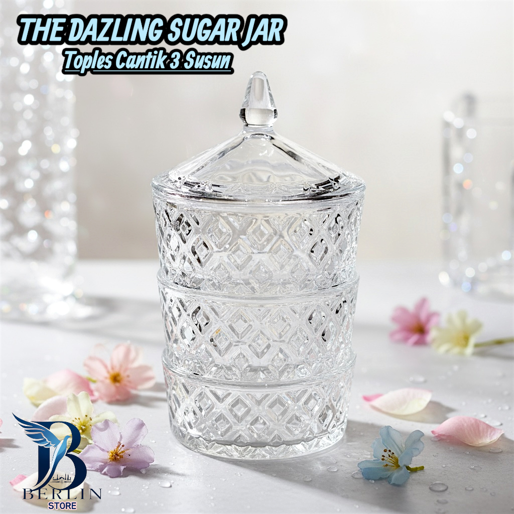Toples Kaca Kristal Set Mewah - Model Besar dengan Desain Elegan dan Berbagai Pilihan Ukuran || Topl