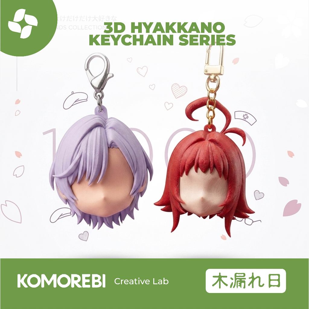 Gantungan Kunci Hyakkano Nano Eiai Kusuri Yakuzen Anime Keychain 3D Custom Aksesoris Tas Lucu Kado U