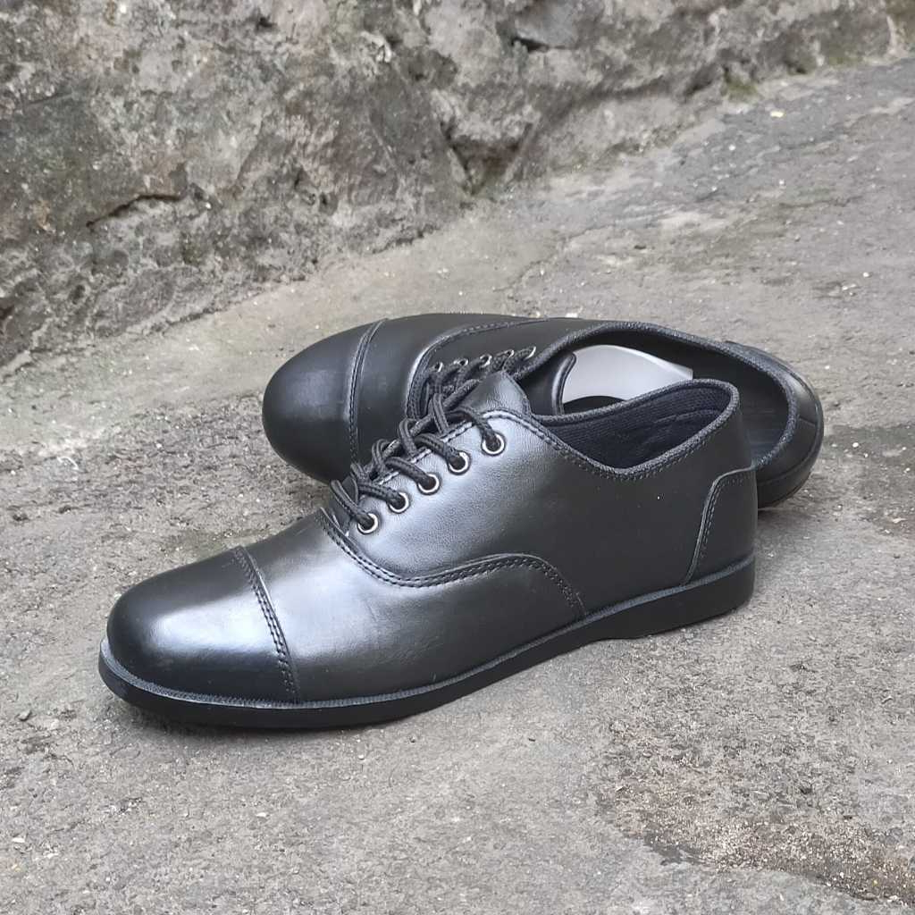 Sepatu pansus pria low pantofel formal kerja kantor pria keren modis casual trendy kulit sapi