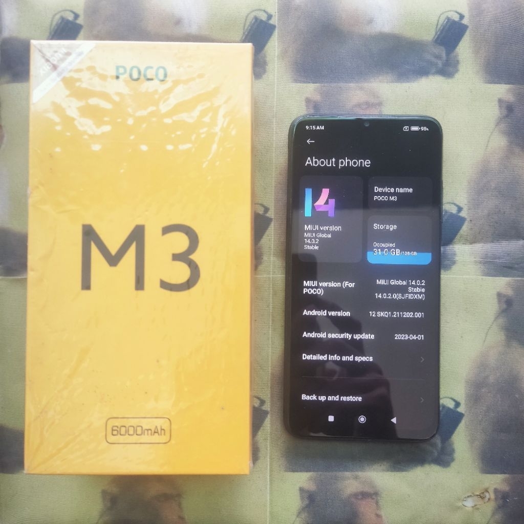 GARANSI POCO M3 6gb 128gb android 12 fullset pocophone 6 128 gb hp smartphone handphone hape 2nd bek