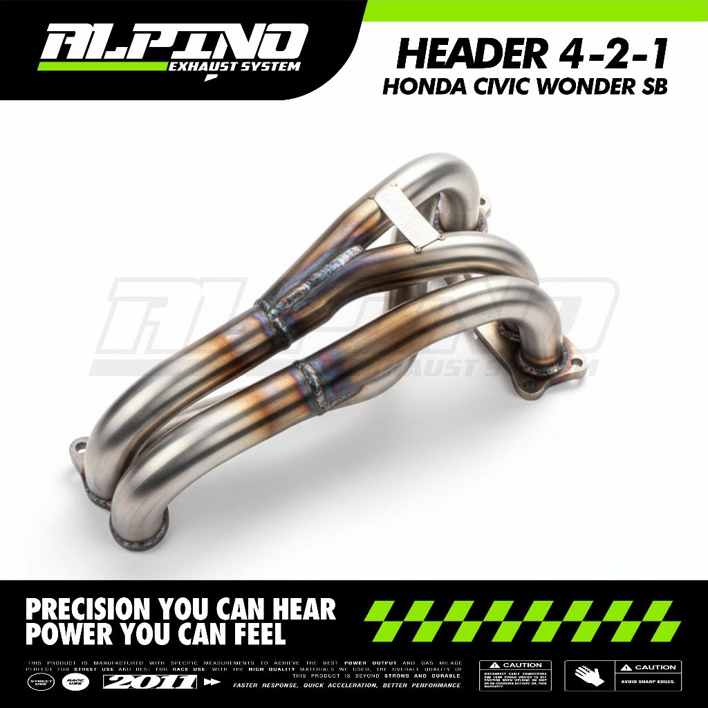 Header 4-2-1 Honda Civic Wonder SB Alpino Exhaust Original