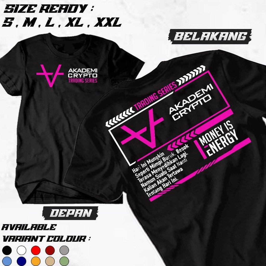 Kaos Akademi Crypto New / Kaos Crypto / Cotton 24s PREMIUM - Kaos Pria Wanita - Kaos Distro Premium 