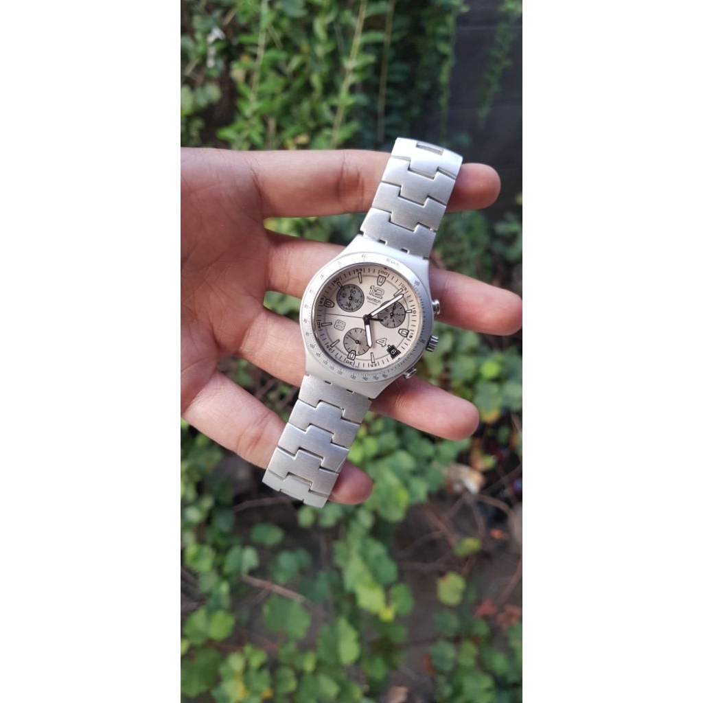 swatch irony chrono almunium