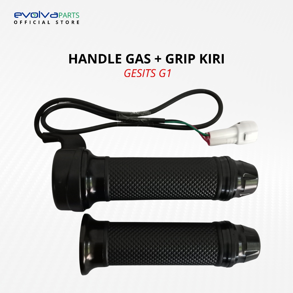 EVOLVA PARTS - HANDLE GAS + KARET GRIP KIRI MOTOR LISTRIK GESITS G1