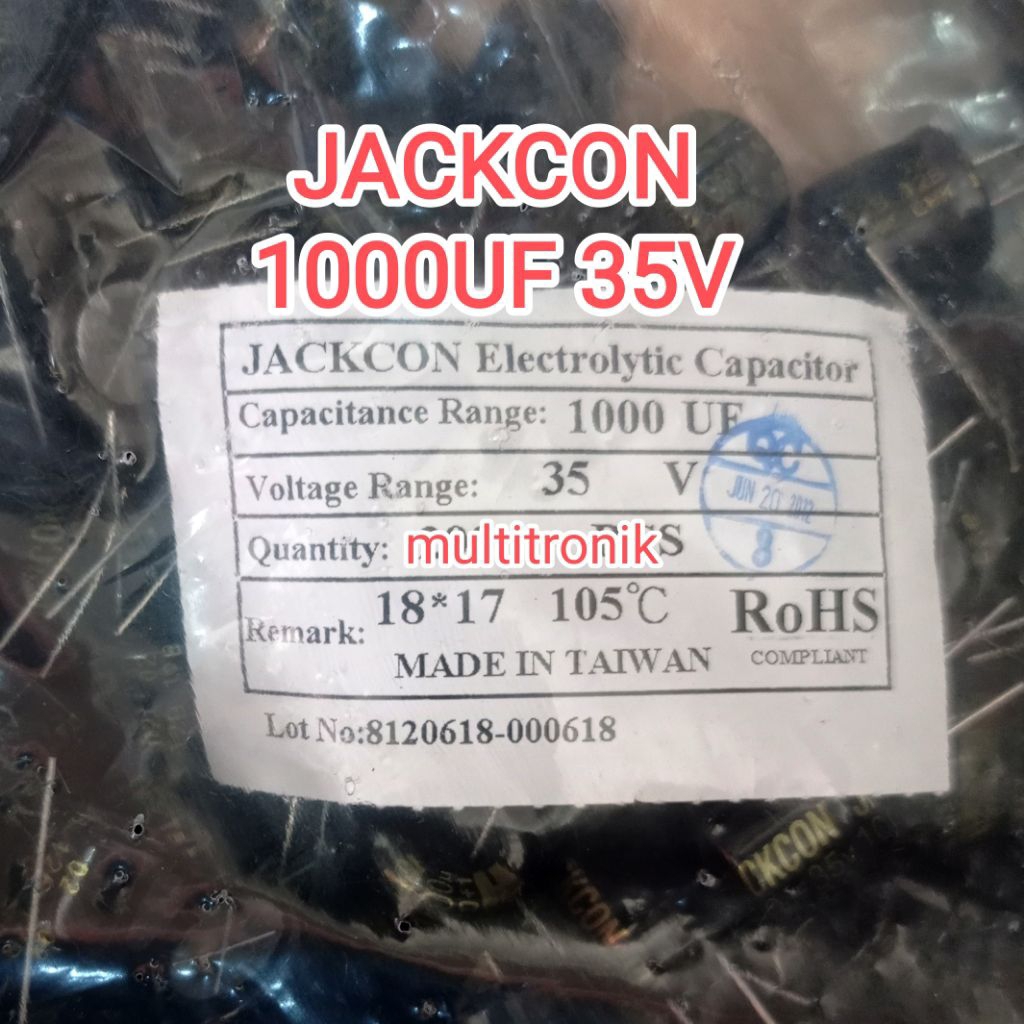 Elco 1000uf 35volt jackcon elko 1000 uf 35 Volt Taiwan