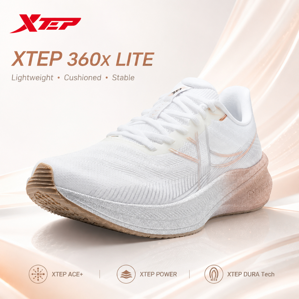 XTEP 360X LITE Sepatu Lari Wanita Original Running Shoes Sneakers Training Marathon Outdoor Size 36-