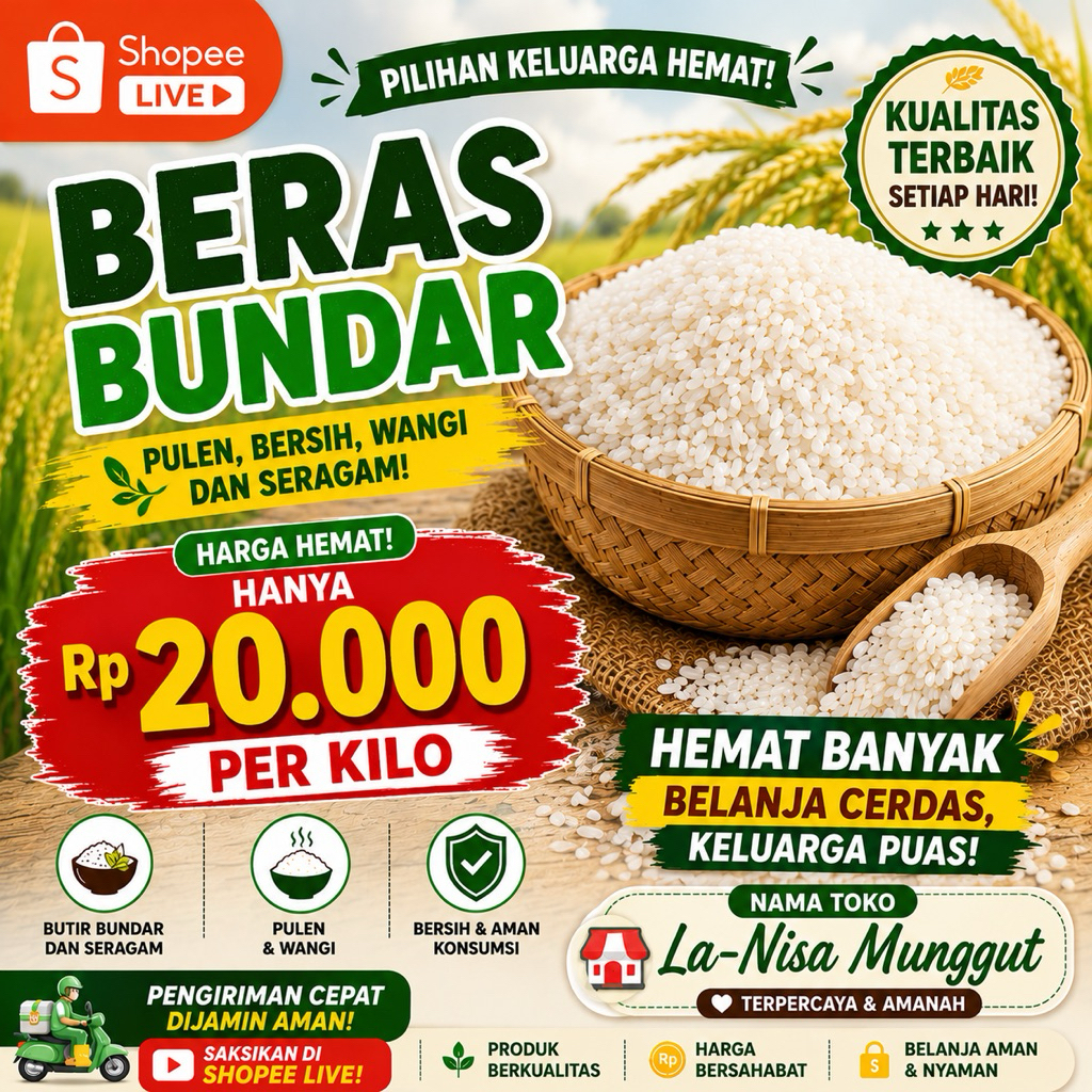 Beras bundar Toko Lanisa