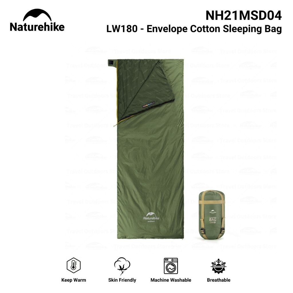 SLEEPING BAG NATUREHIKE NH15S003-D NH21MSD04 LW180 KANTONG TIDUR SELIMUT SERBAGUNA CAMPING HIKING PI