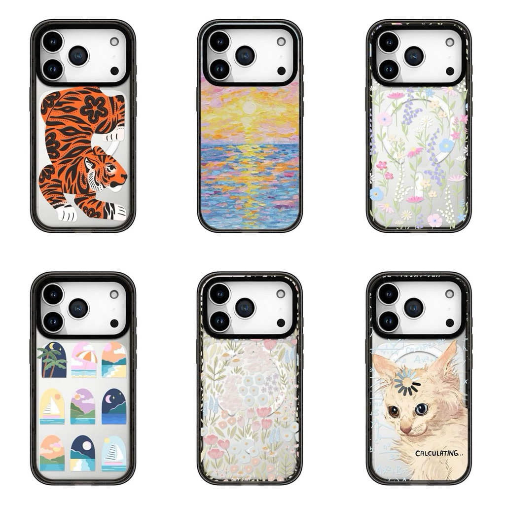 READY Casetify x Premium Aesthetic Art Case | Tiger Noir • Golden Horizon • Secret Meadow • Thinking