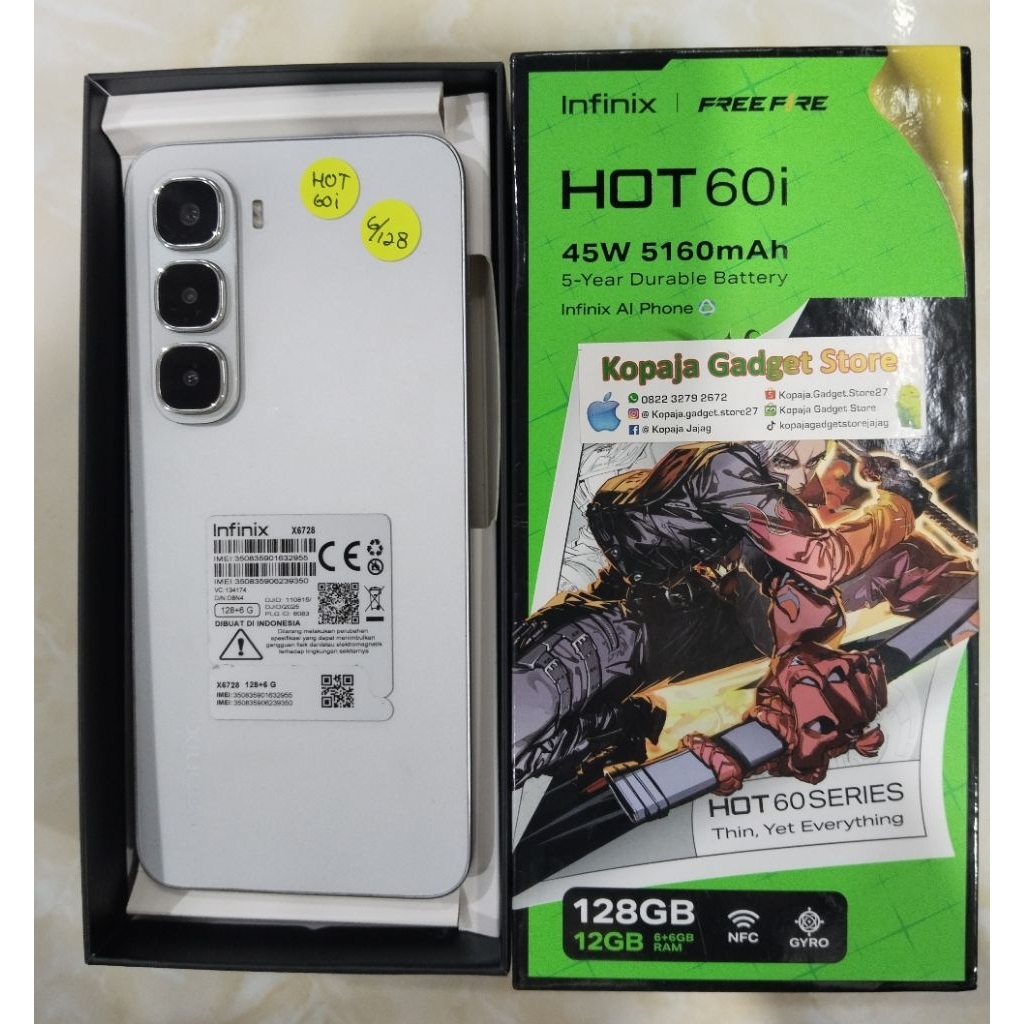 Infinix Hot 60 i 6/128 second fullset