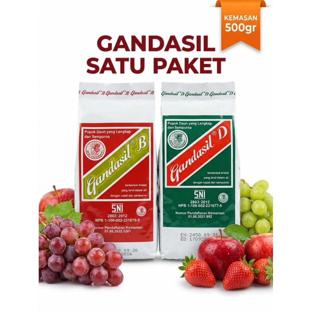 Pupuk Gandasil B Dan D Paket Hemat 500gr Original 2pcs 1kg