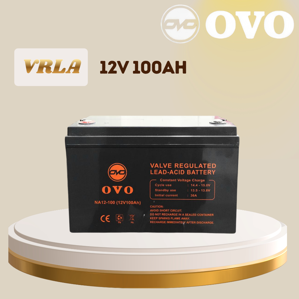 OVO Battery VRLA 12V 100Ah | AGM Battery 12V 100Ah