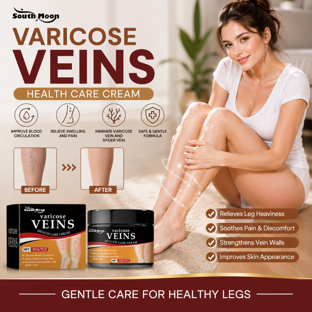 South Moon Varicose Veins Cream 30g Krim Varises Meredakan Nyeri Dan Bengkak, Memperbaiki Varises Da