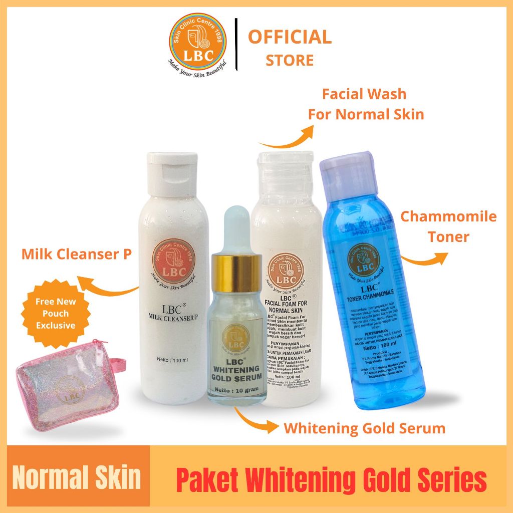 LBC-Paket Whitening Gold Series For Normal Skin (FREE POUCH)