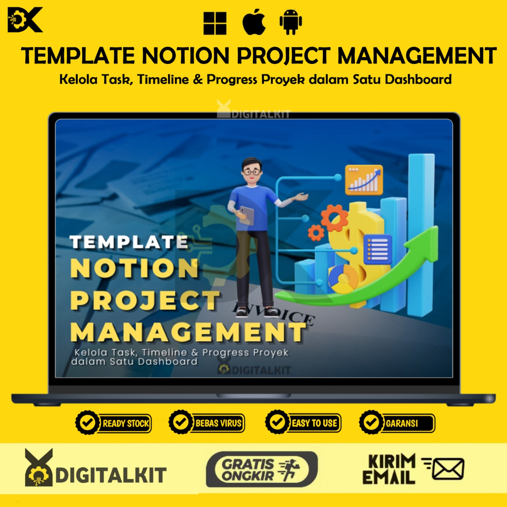 [T1060] TEMPLATE NOTION PROJECT MANAGEMENT | Kelola Task, Timeline & Progress Proyek Dalam SAtu Dash