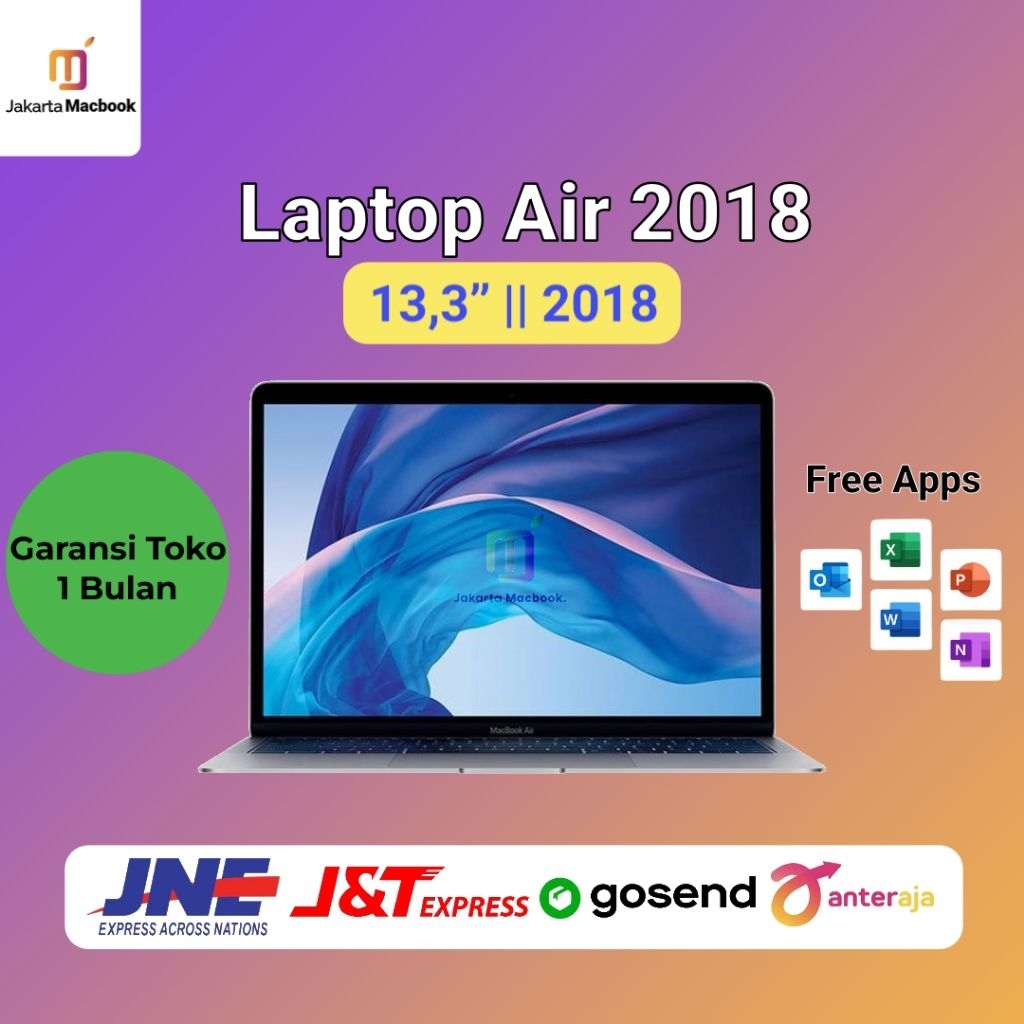 Laptop Air Retina 2018 13 inch core i3/ i5 / i7 128gb 256gb 512gb Second Original