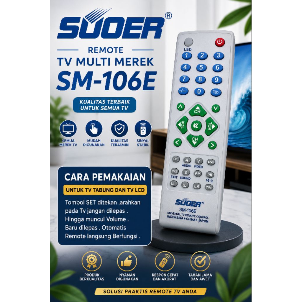 remote Tv Multi Merek SM-106E