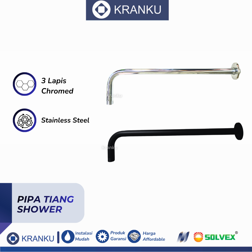 Shower Pipe Tiang Wall Shower Pipa Dinding Tembok 30 - 60 cm