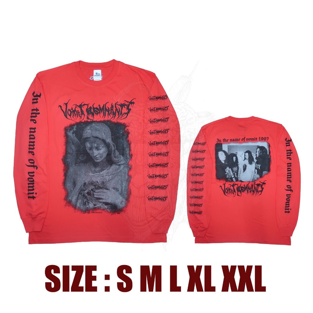 LONG SLEEVE - VOMIT REMNANTS - IN THE NAME OF VOMIT 1997 RED COLOR