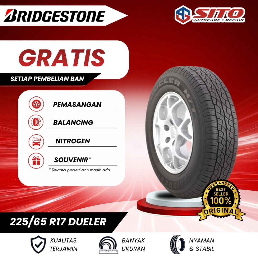 [WAJIB TANYA STOK] BAN BRIDGESTONE 225/65 R17 DUELER H/T 470 - BAN MOBIL SUV RAV4, SUBARU FORESTER, 