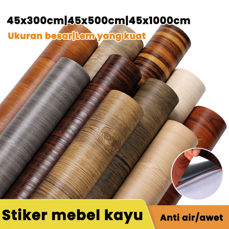 [upgrade] stiker pvc motif kayu wallpaper motif kayu panel wallpaper untuk lemari kayu stiker kayu
