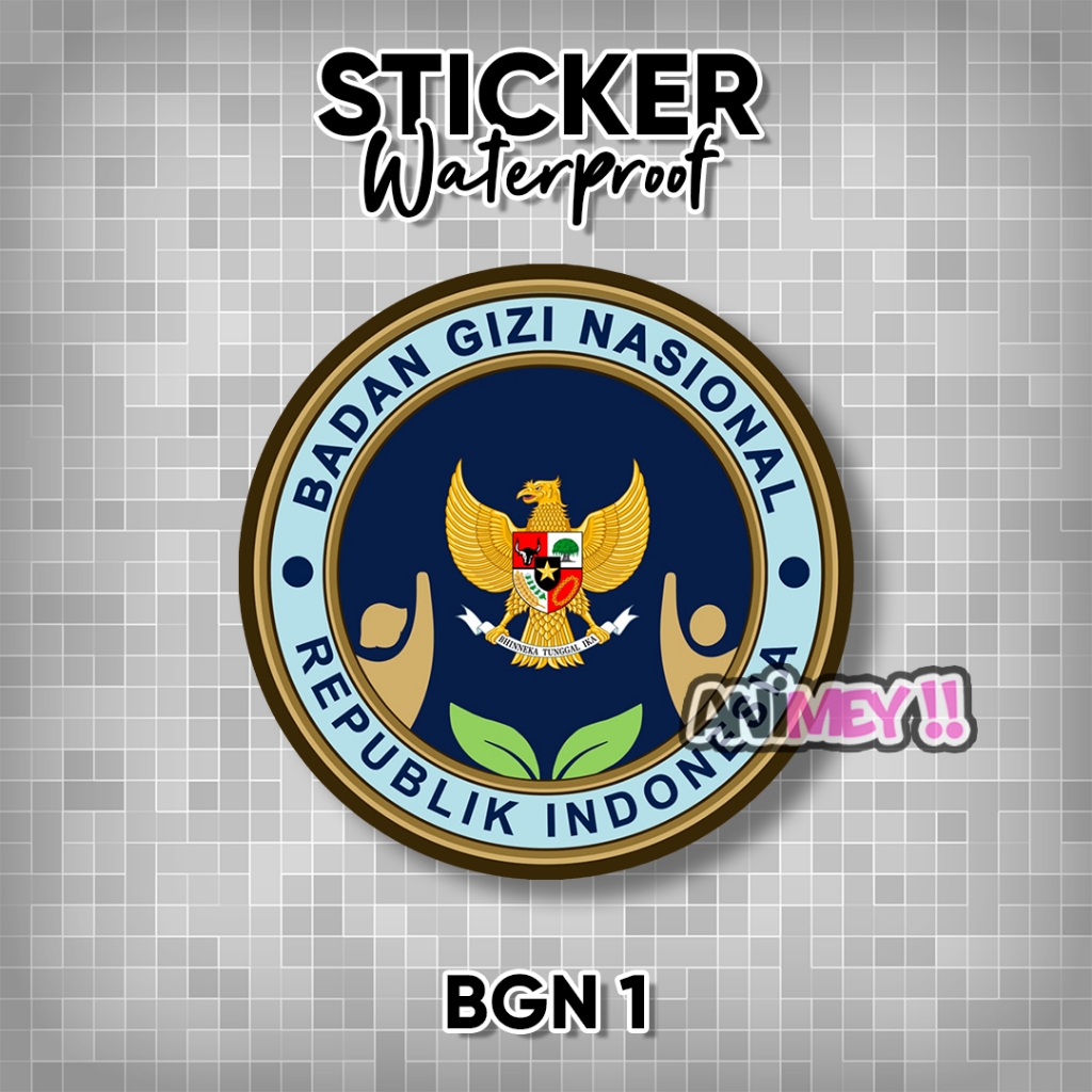 Stiker Logo Badan Gizi Nasional / Sticker Logo BGN Waterproof