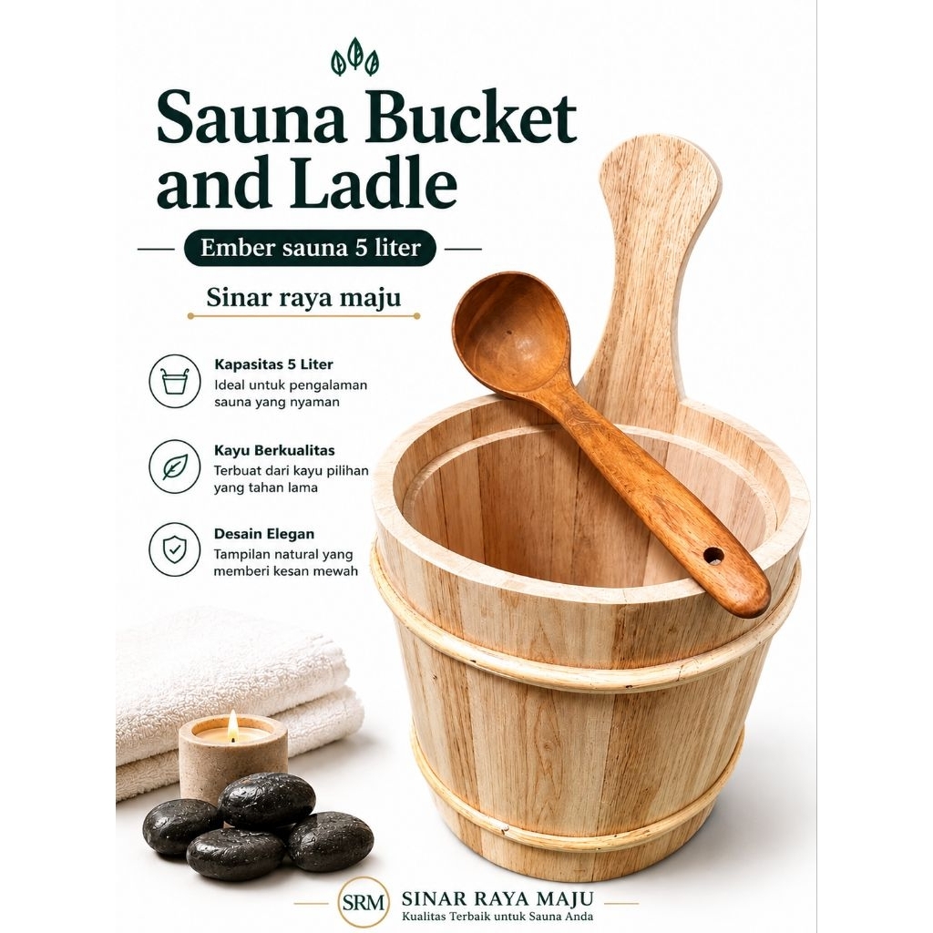EMBER KAYU SAUNA + GAYUNG /Gentong Kayu Sauna