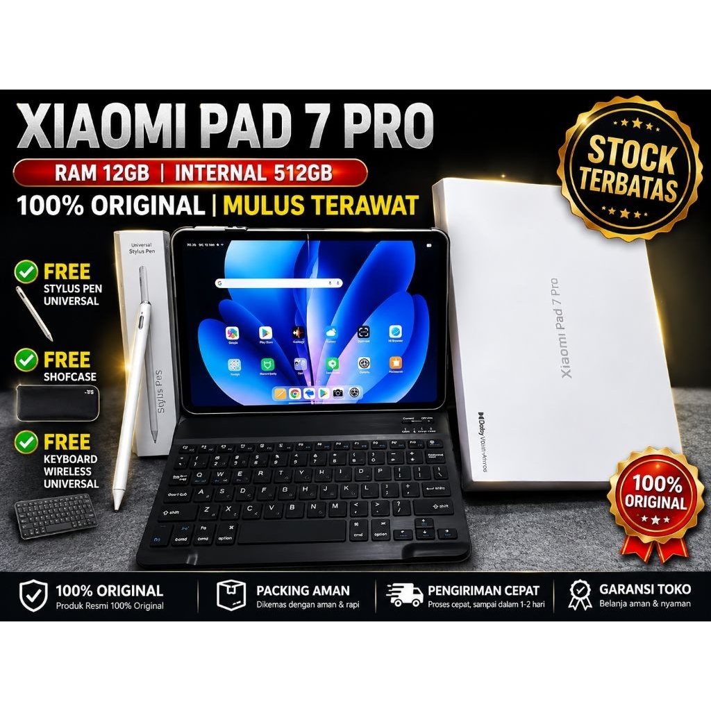 Xiaomi pad 7 pro 12/512 fullset second original