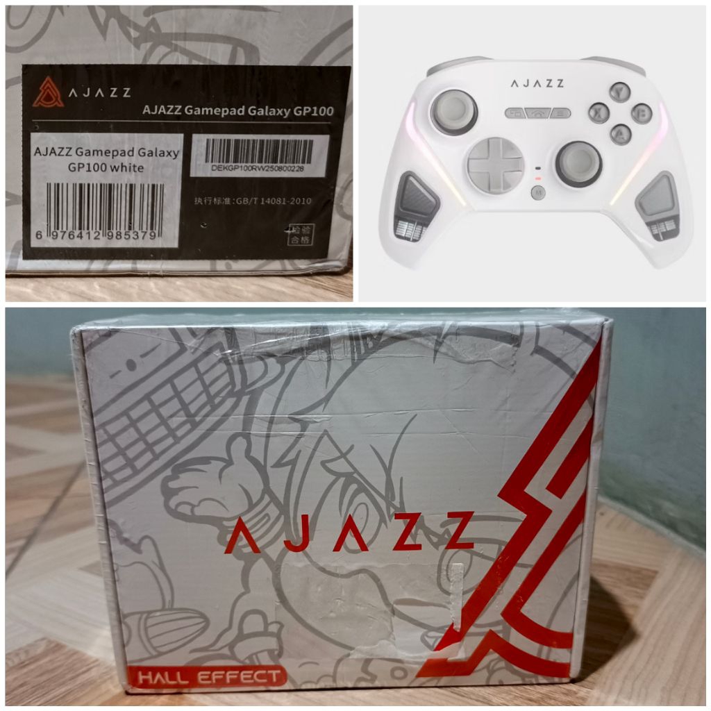 Ajazz Gamepad Galaxy GP100 Hall Effect Warna Putih