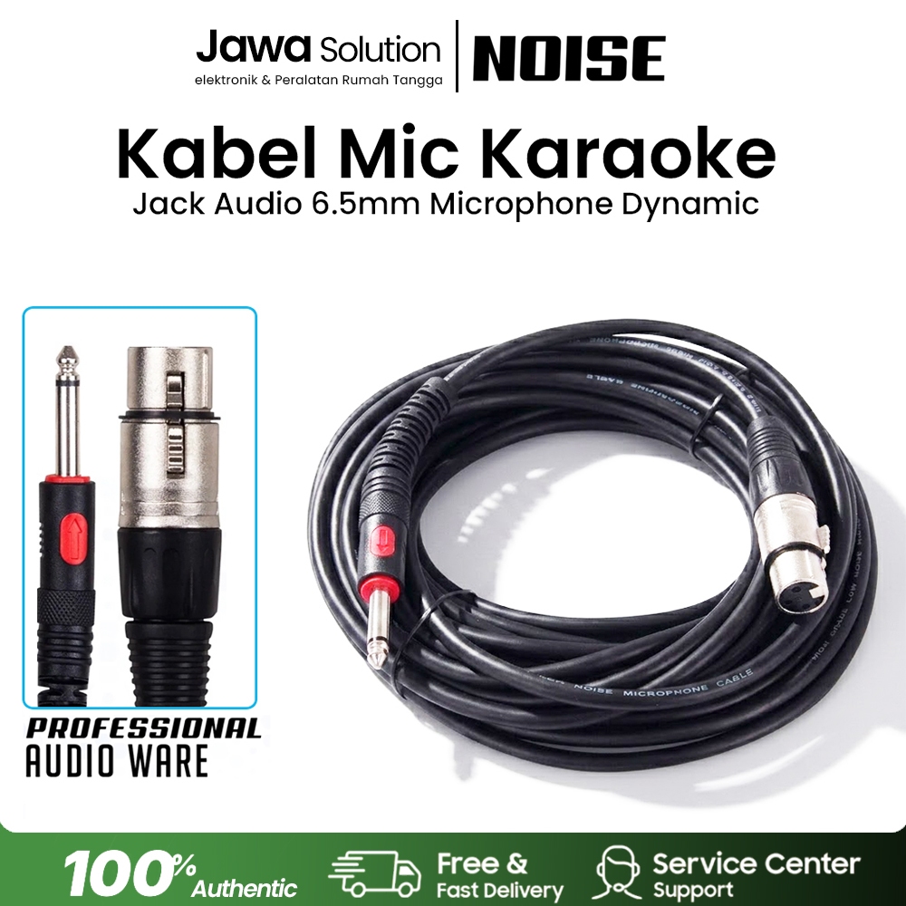 NOISE Kabel Mic Karaoke Kabel AUX Jack Audio 6.5mm Microphone Dynamic 5/10/15 Meter