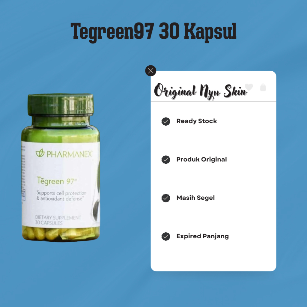Kemasan Kecil ! Tegreen97 Isi 30 Kapsul Teagreen Teh Hijau Tegreen30 Exp 07/2027