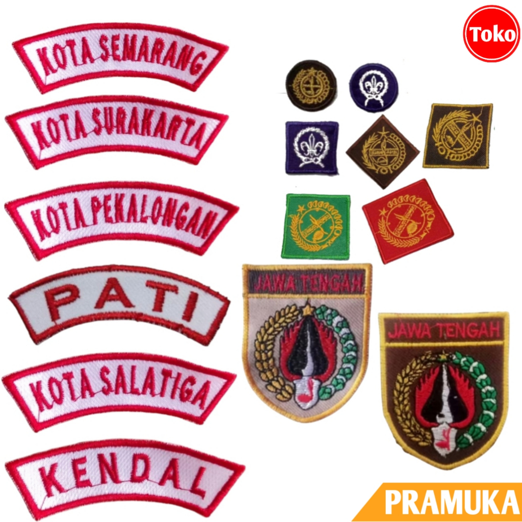 Bed Kwarda & Kwarcab Pramuka Jawa Tengah Bordir / Bed Lokasi Kwarcab Pramuka Kwarda Jawa Tengah / Ba
