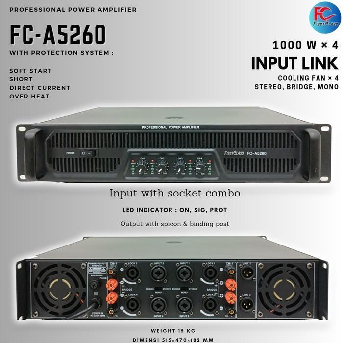 Power Amplifier Firstclass FC A5260 Original 4 Channel FC A 5260 | JN MUSIC