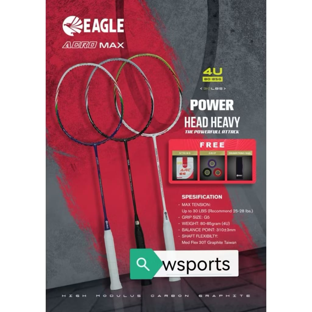 Raket Badminton Eagle ACRO MAX ORIGINAL