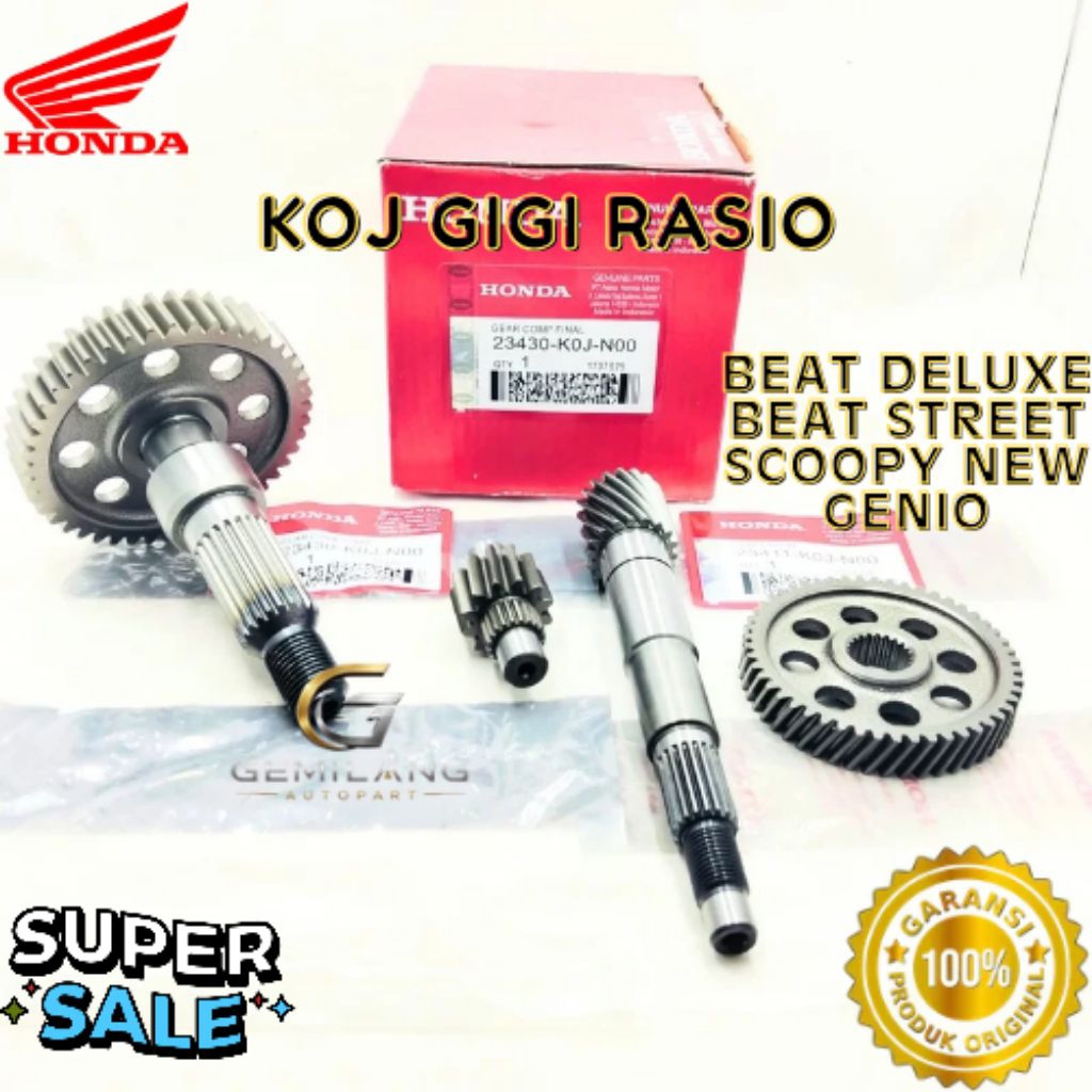 GIGI RASIO KODE KOJ, GIGI RASIO BEAT DELUXE, GIGI RASIO BEAT STREET, GIGI RASIO SCOOPY NEW, GIGI RAS