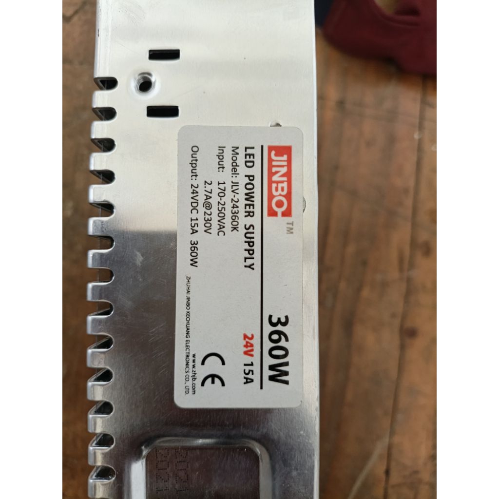 PSU JINBO 24V 15A BEKAS