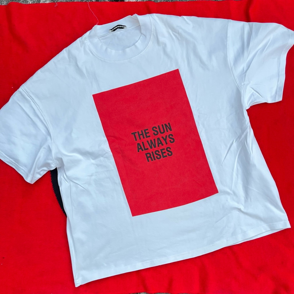 Jil Sander The Sun Always Rises White Tshirt Kaos