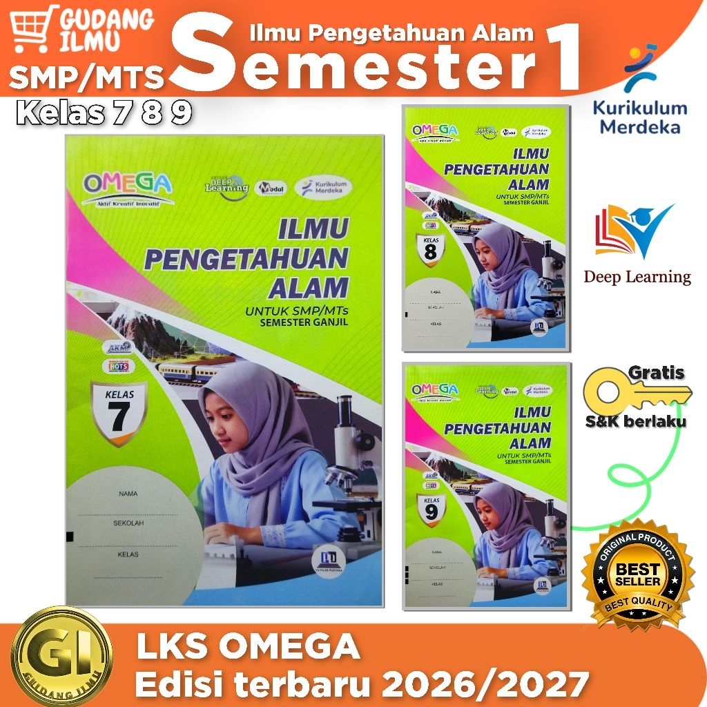 Lks IPA SMP / MTs Kelas 7 8 9 Semester 1 kurikulum merdeka l omega