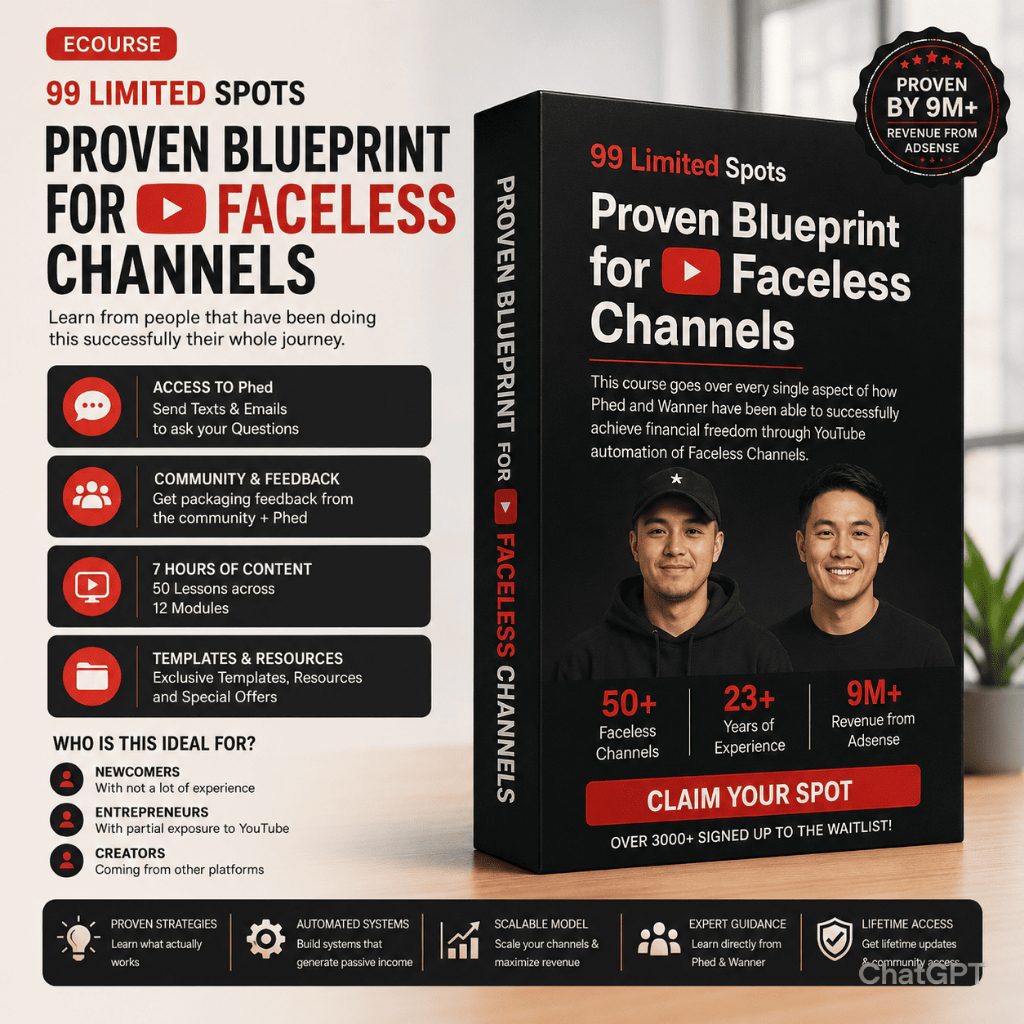 Ecourse Phed Faceless YouTube Growth Termurah