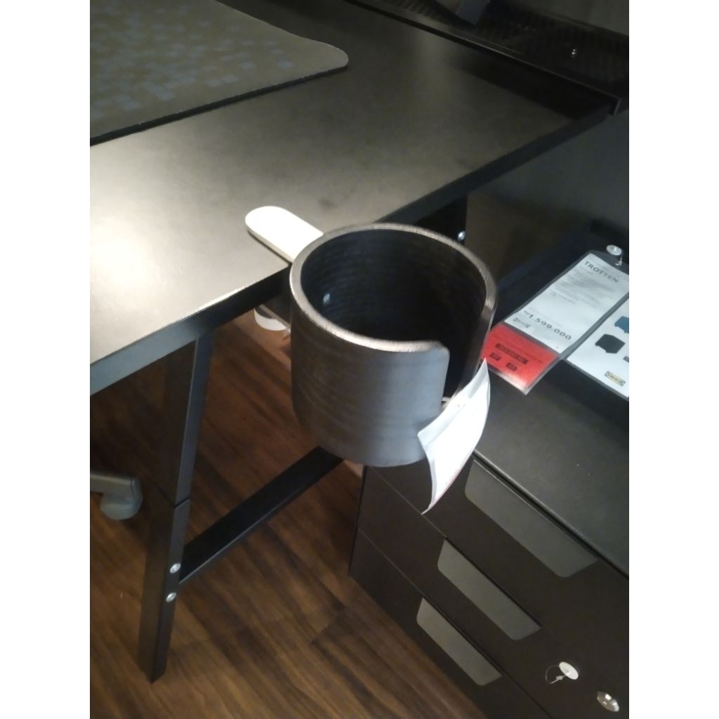 Tempat gelas botol jepit meja belajar meja gaming rak holder mug praktis