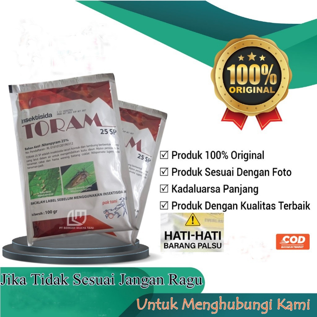 Insektisida Toram 25 SP 100gr Obat Hama Kutu Daun Wereng Coklat Trip