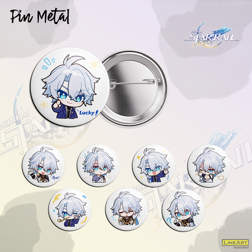 [LINEART] Pin Aluminium KARAKTER CHIBI PHAINON HONKAI STAR RAIL Laminasi Tebal Ukuran 44mm