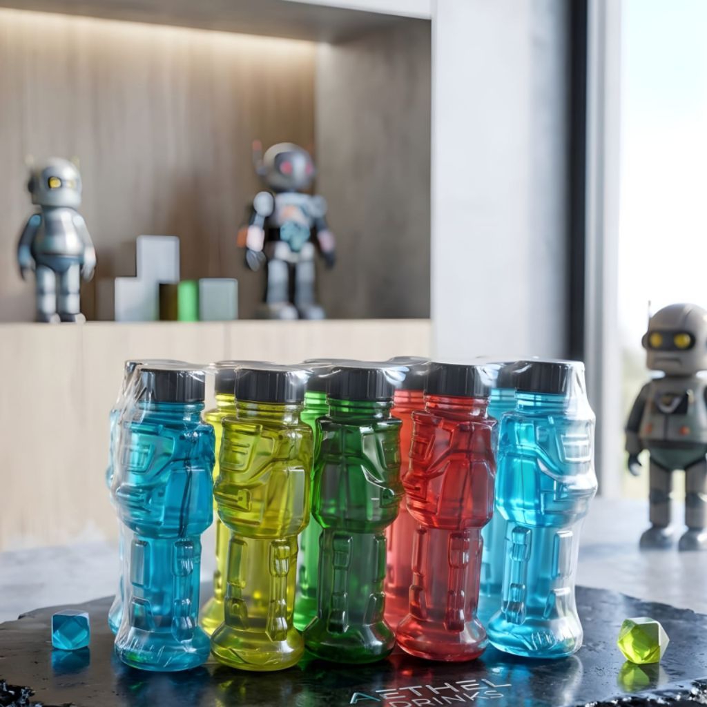 { 10 Pcs } Mainan Gelembung Anak Bentuk Transformers Bubble Toy | Gelembung Sabun Bubble Botol Warna